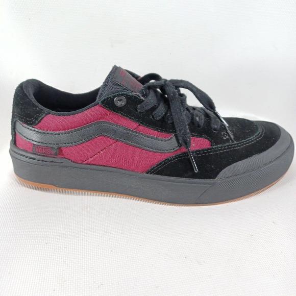 Vans Old Skool Skate Canvas Sneaker Shoes Black/Burgundy (Mens Size US 6.5) - Picture 1 of 7